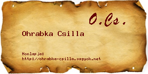 Ohrabka Csilla névjegykártya